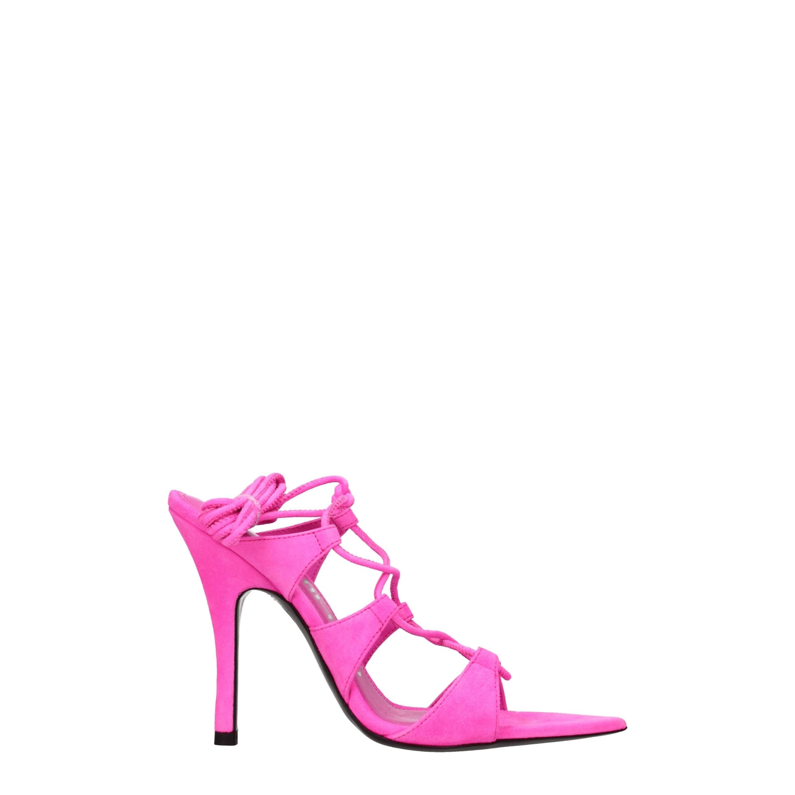 The Attico Pink Leather Sandal